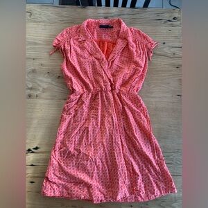 Anthropologie‎ Maeve Carlotta Coral Print Dress Women’s Small Preloved